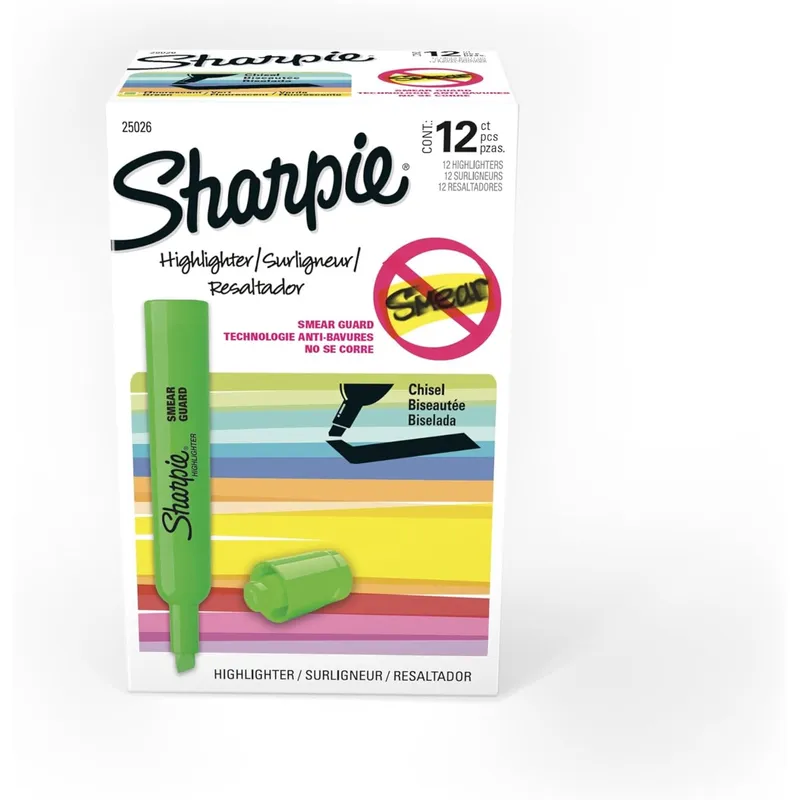 SHARPIE - Pack 12 destacadores Sharpie verde