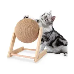 MARBEN PETS - Rascador Para Gato Juguete Bola Giratoria Interactiva