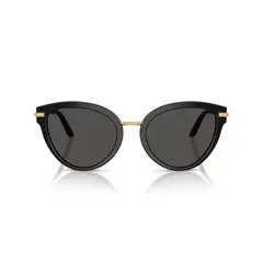 DOLCE&GABBANA - Anteojos De Sol Dolce Top Black On Leo Dark Grey DG4492 Negro Mujer