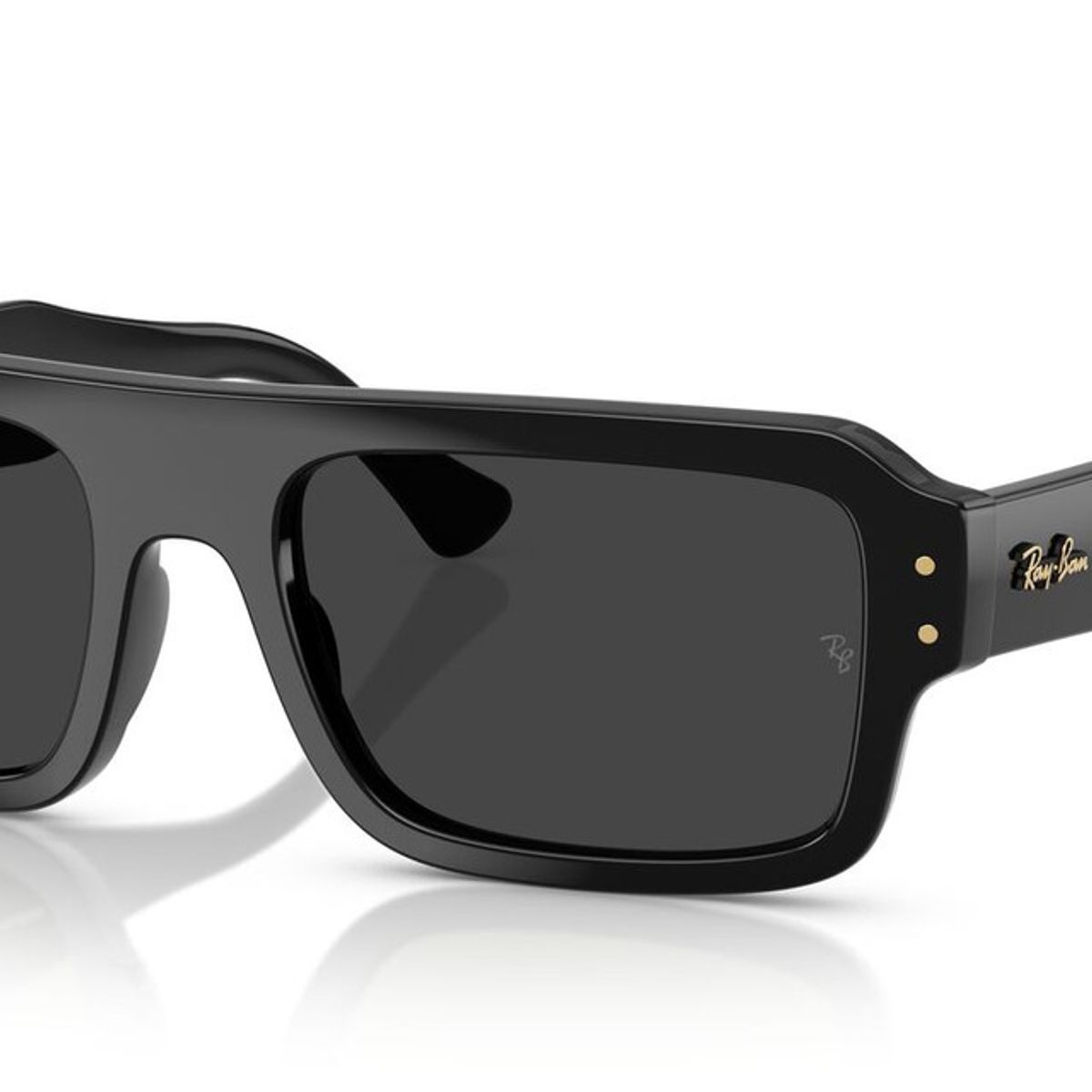 RAY BAN - Anteojos De Sol Ray-Ban Flacko Black Polar Black RB4454 Negro Unisex