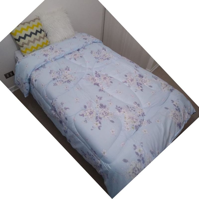 GENERICO - Plumon para cama 1.5 plazas Celeste
