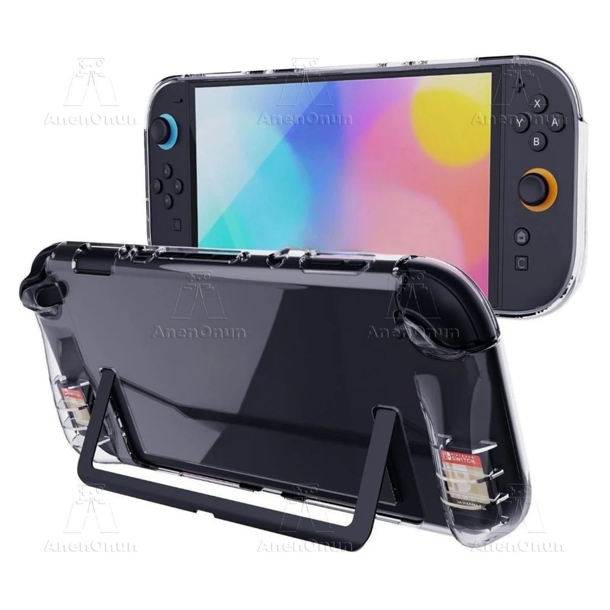 GENERICO - Funda Transparente + Slot Cartuchos + Lamina Para Switch 2