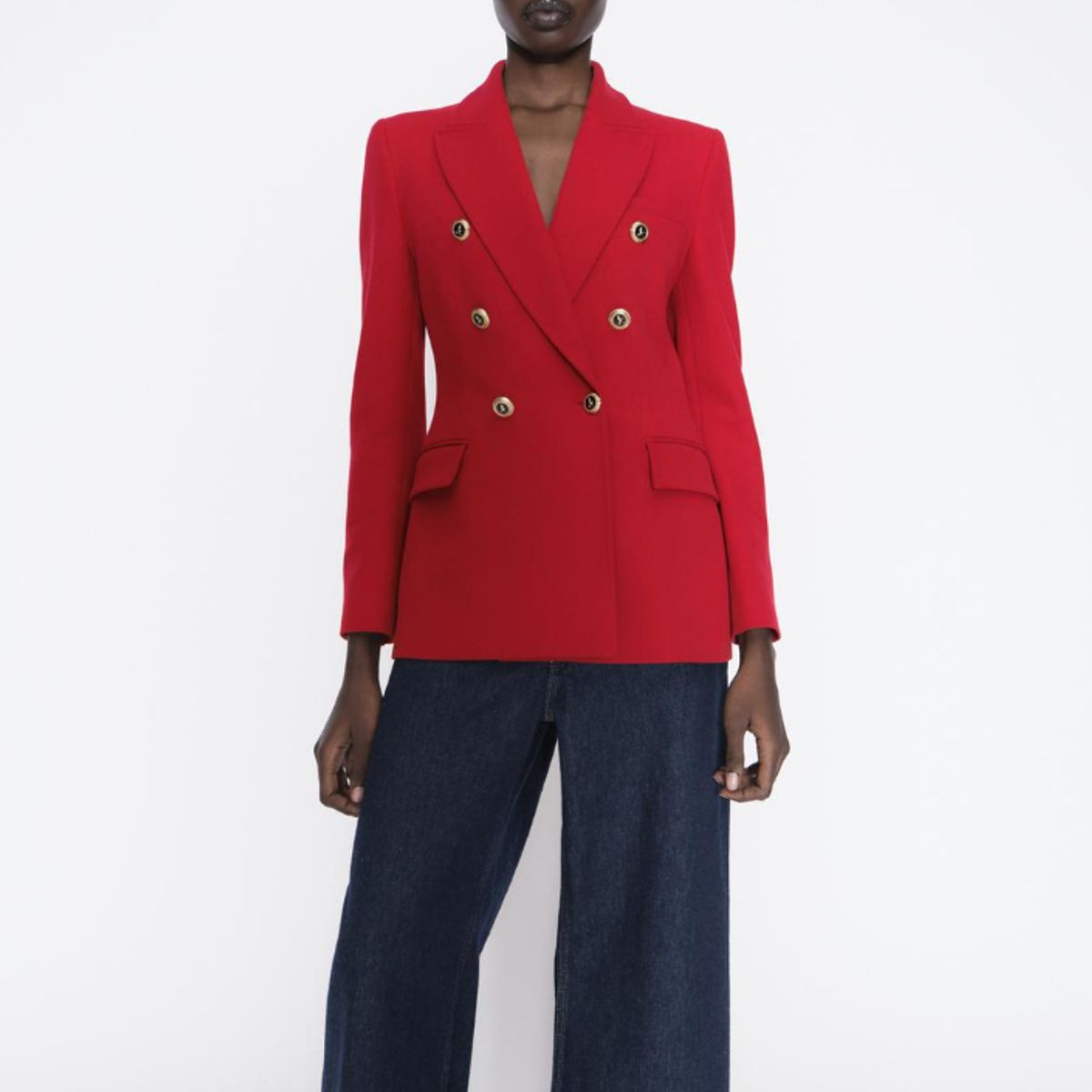 VELVET - Blazer Begoña Entalle Cruzada Rojo  Mujer