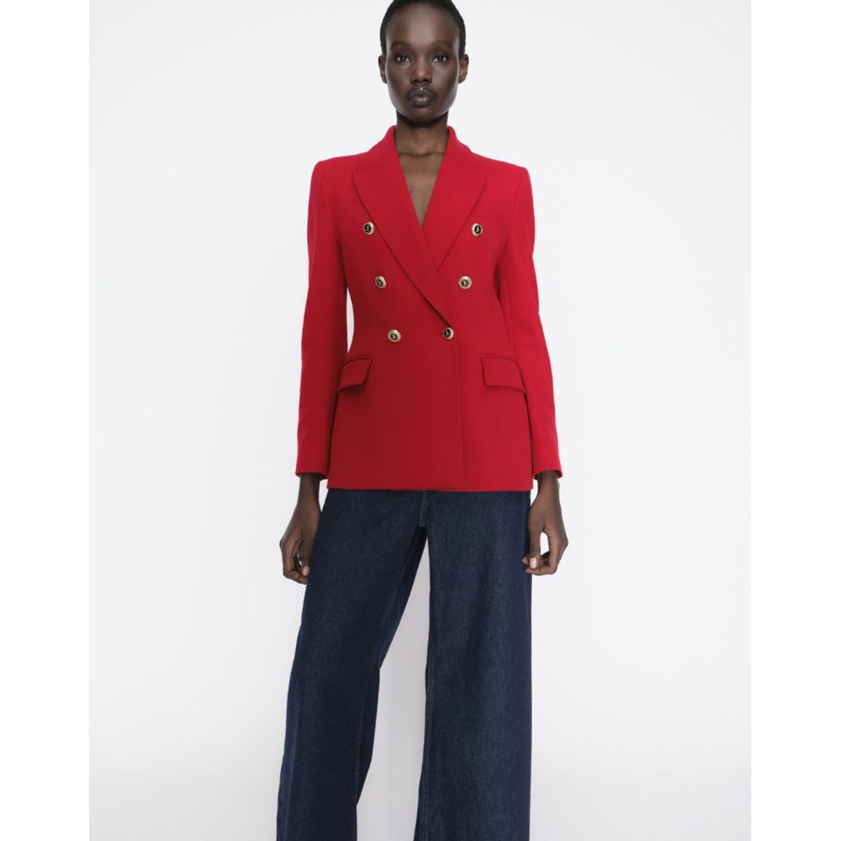 VELVET - Blazer Begoña Entalle Cruzada Rojo  Mujer