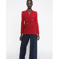 VELVET - Blazer Begoña Entalle Cruzada Rojo Mujer