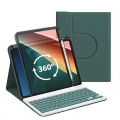GENERICO - Carcasa 360°Con Teclado Para iPad 11th Generacion A16 Verde Oscuro