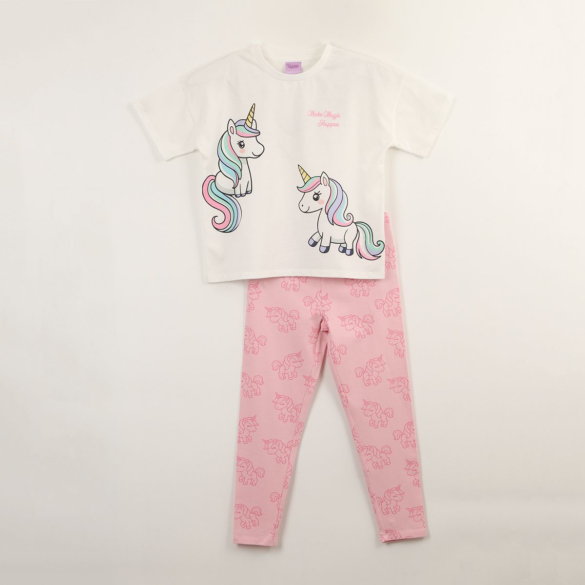 DISNEY - Conjunto Niña Magic Blanco Unicornio