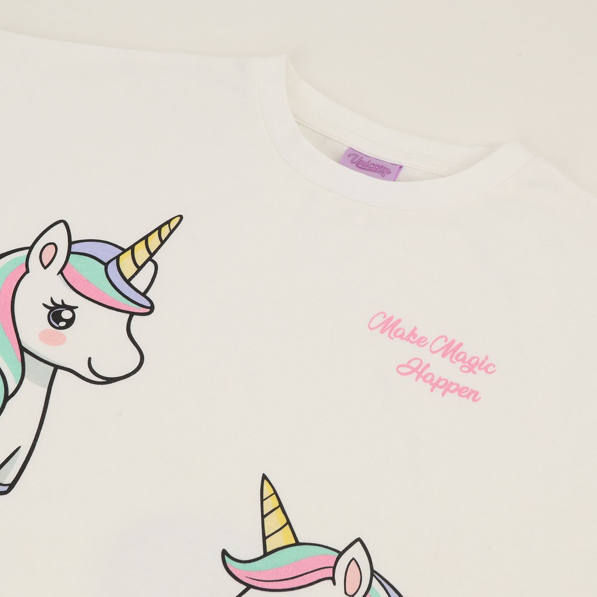 DISNEY - Conjunto Niña Magic Blanco Unicornio
