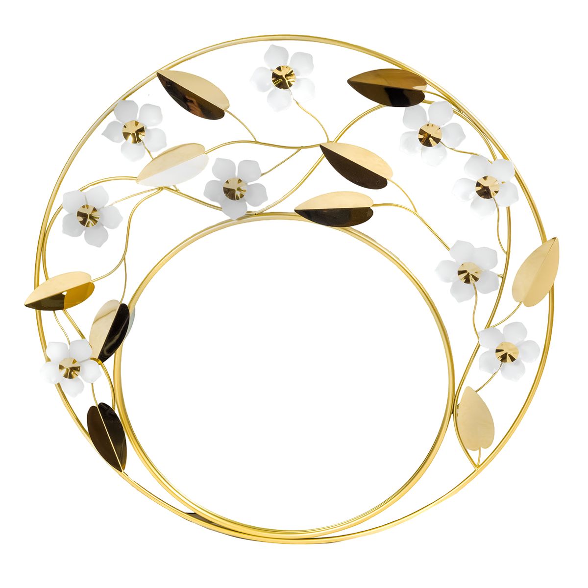 MUNDO ONLINE - Espejo Decorativo Flores y Hojas Amsterdam