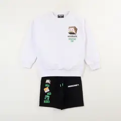 MINECRAFT - Conjunto Niño Comfy Blanco