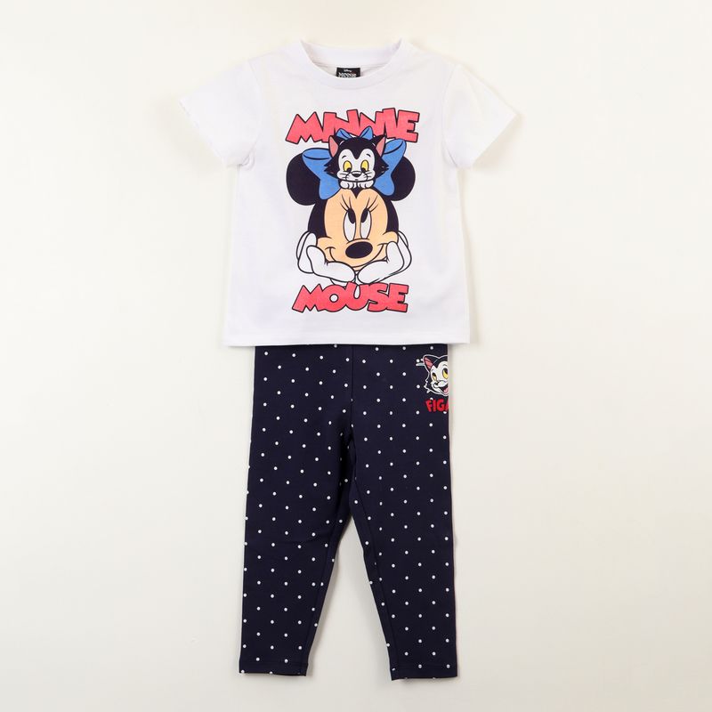 DISNEY - Conjunto Niña Minnie Figaro Blanco Disney