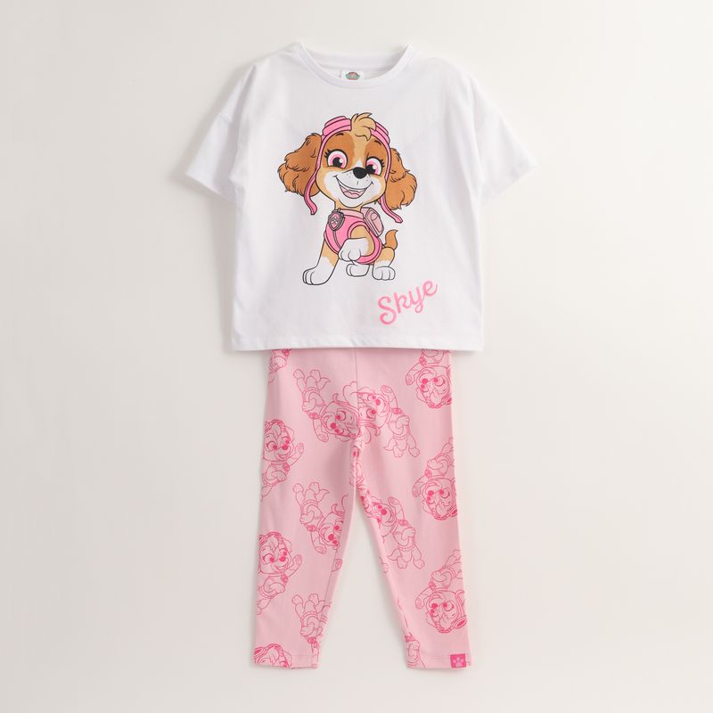 PAW PATROL - Conjunto Niña Skye Cute Blanco Paw Patrol
