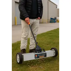 GENERICO - Barredora Magnética con Ruedas Mango Ajustable 60 cm Ancho