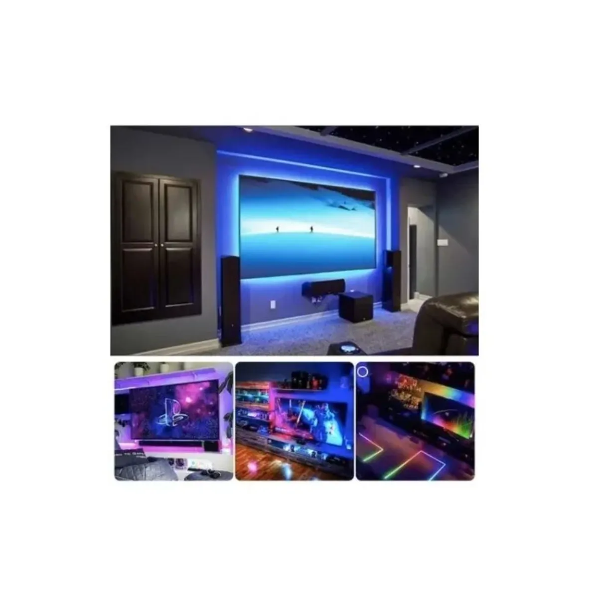 GENERICO - Cinta Tira 5 metros Led Rgb Tv Usb Incluye Control Remoto