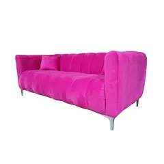 GENERICO - Sofa Martins 2.0 / 2 mts, Felpa Fucsia.