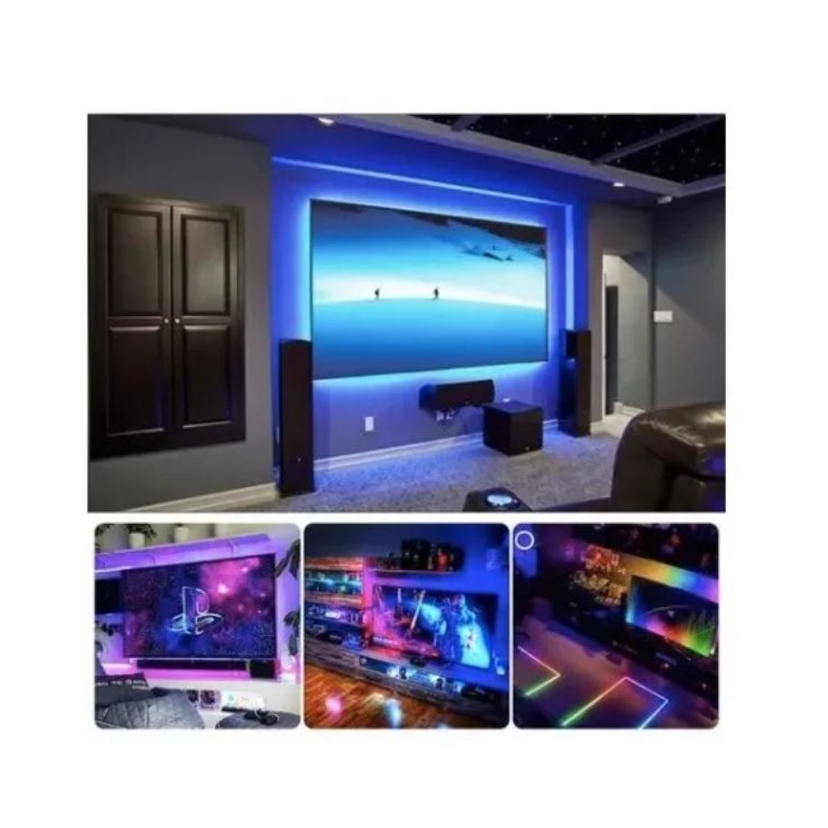 GENERICO - Cinta Tira 3 metros Led Rgb Tv Usb Incluye Control Remoto