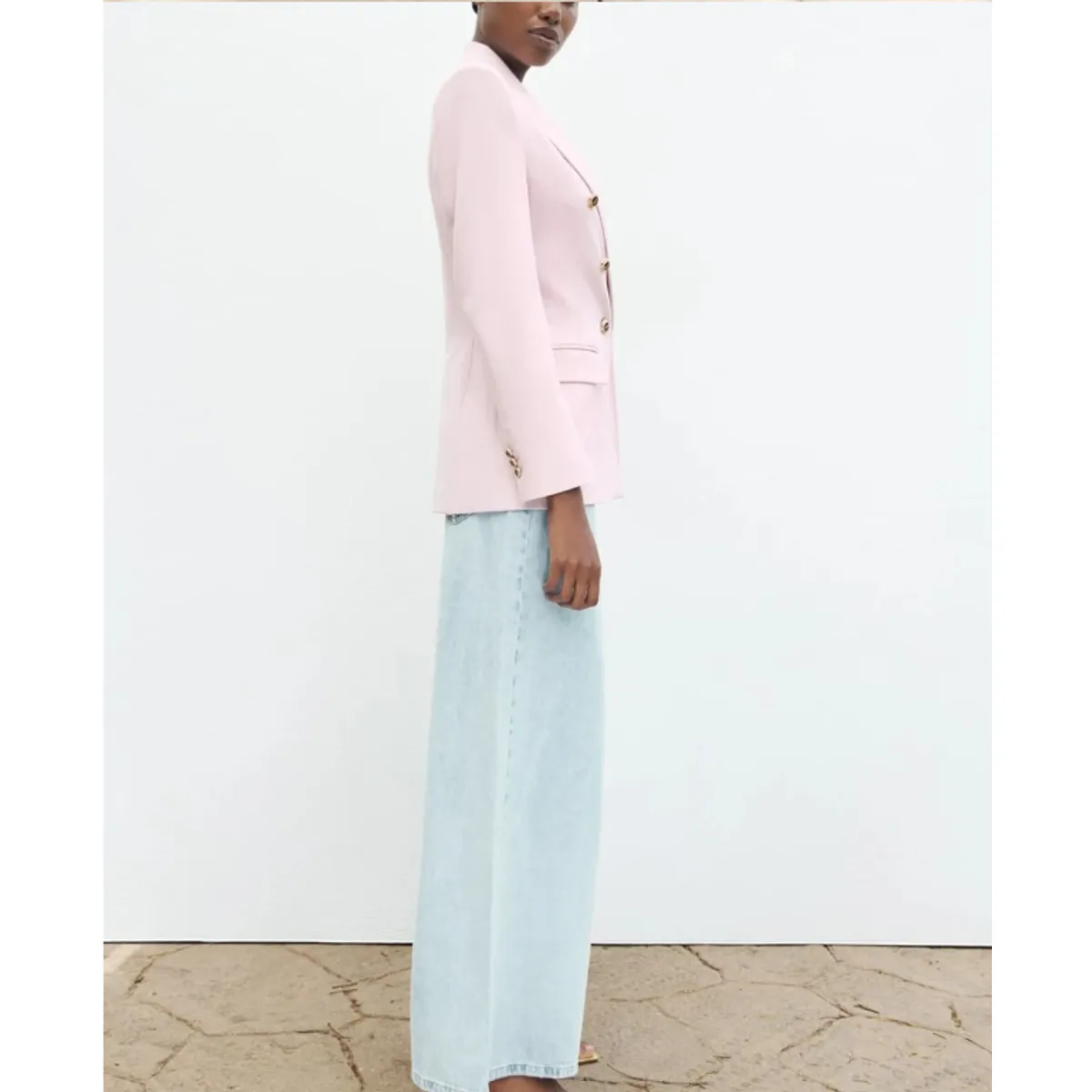 VELVET - Blazer Begoña Entalle Cruzada Rosada  Mujer