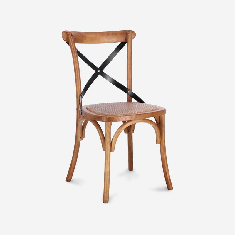 JAVIMATE - Silla De Comedor Crossback Madera Natural