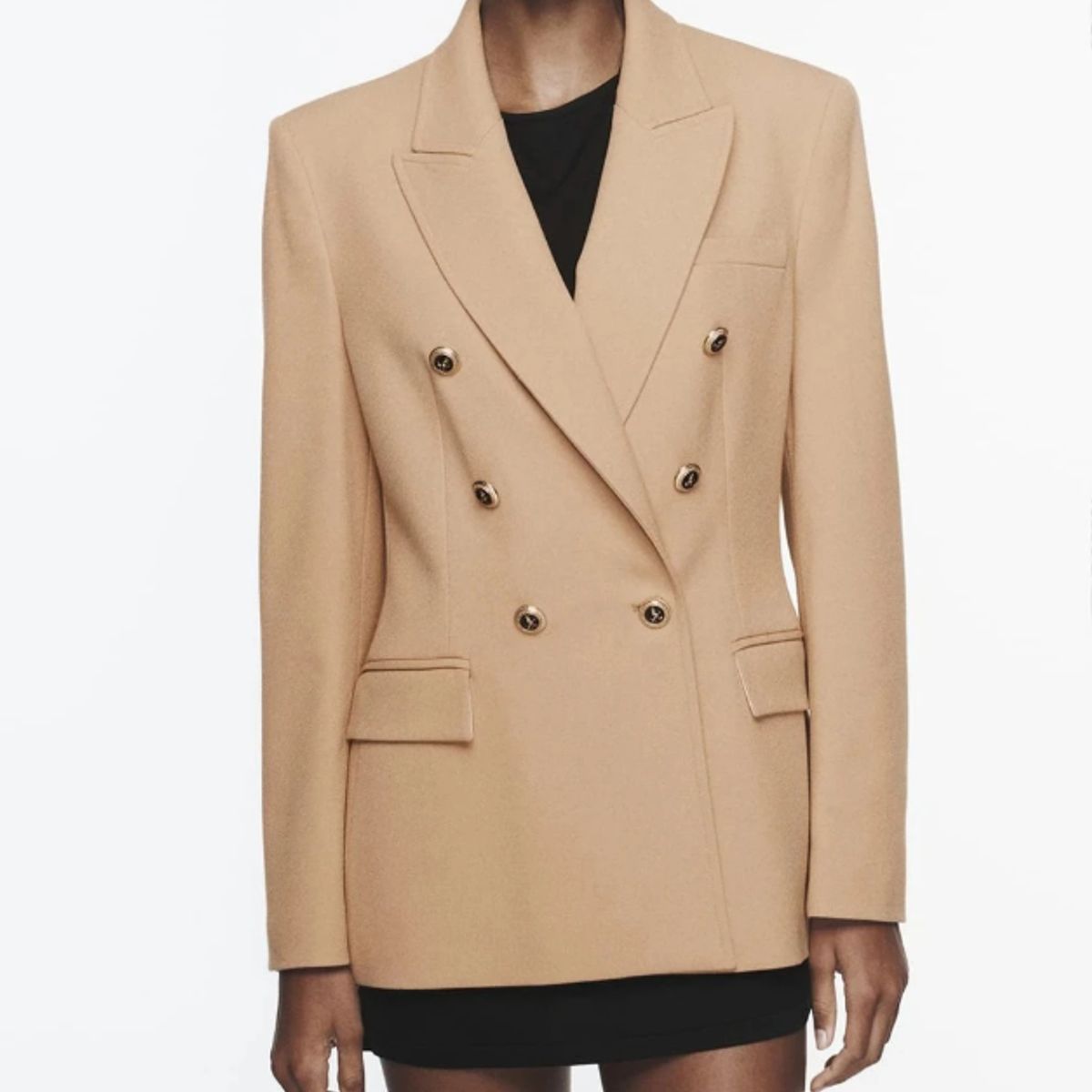 VELVET - Blazer Begoña Entalle Cruzada Beige Mujer