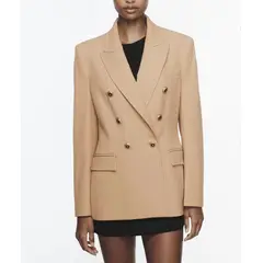 VELVET - Blazer Begoña Entalle Cruzada Beige Mujer