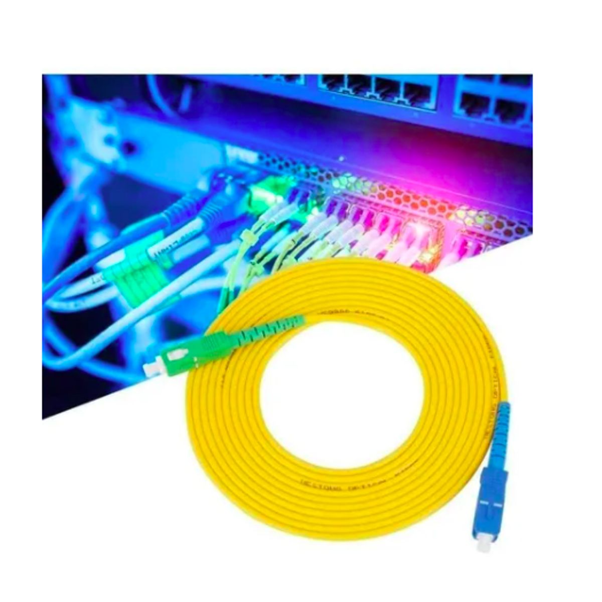 GENERICO - Cable fibra optico 5 metros sc/apc-sc/upc. 3.0mm