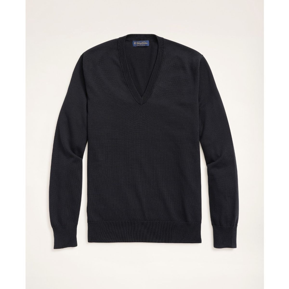 BROOKS BROTHERS - Sweater Hombre Supima Cotton V-Neck Sweater Negro
