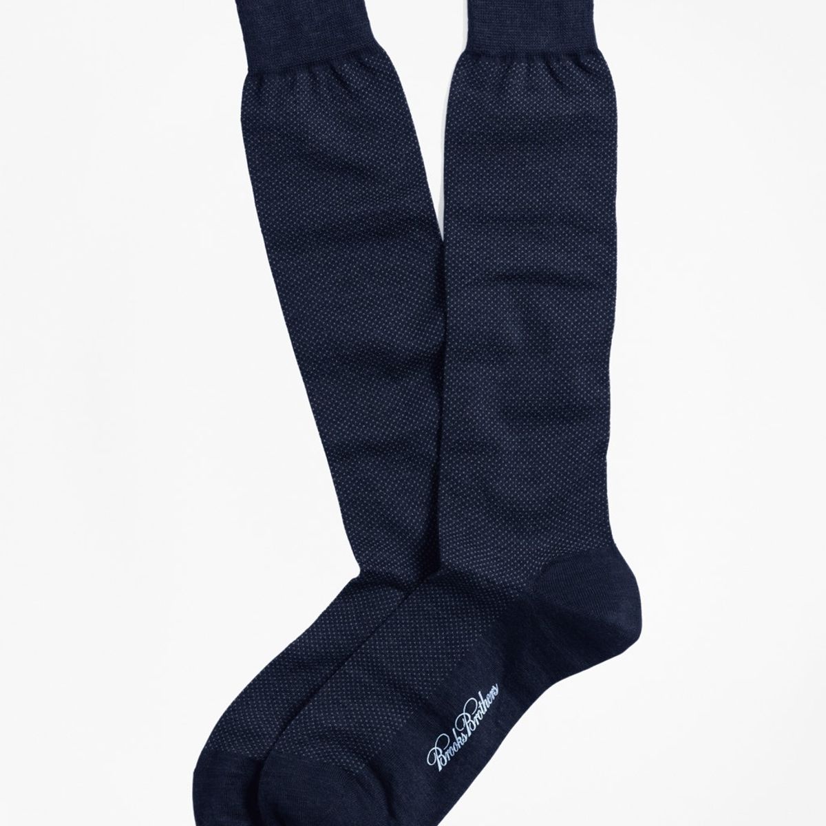 BROOKS BROTHERS - Calcetines Hombre Merino Wool Mini Dot Over-The-Calf Azul