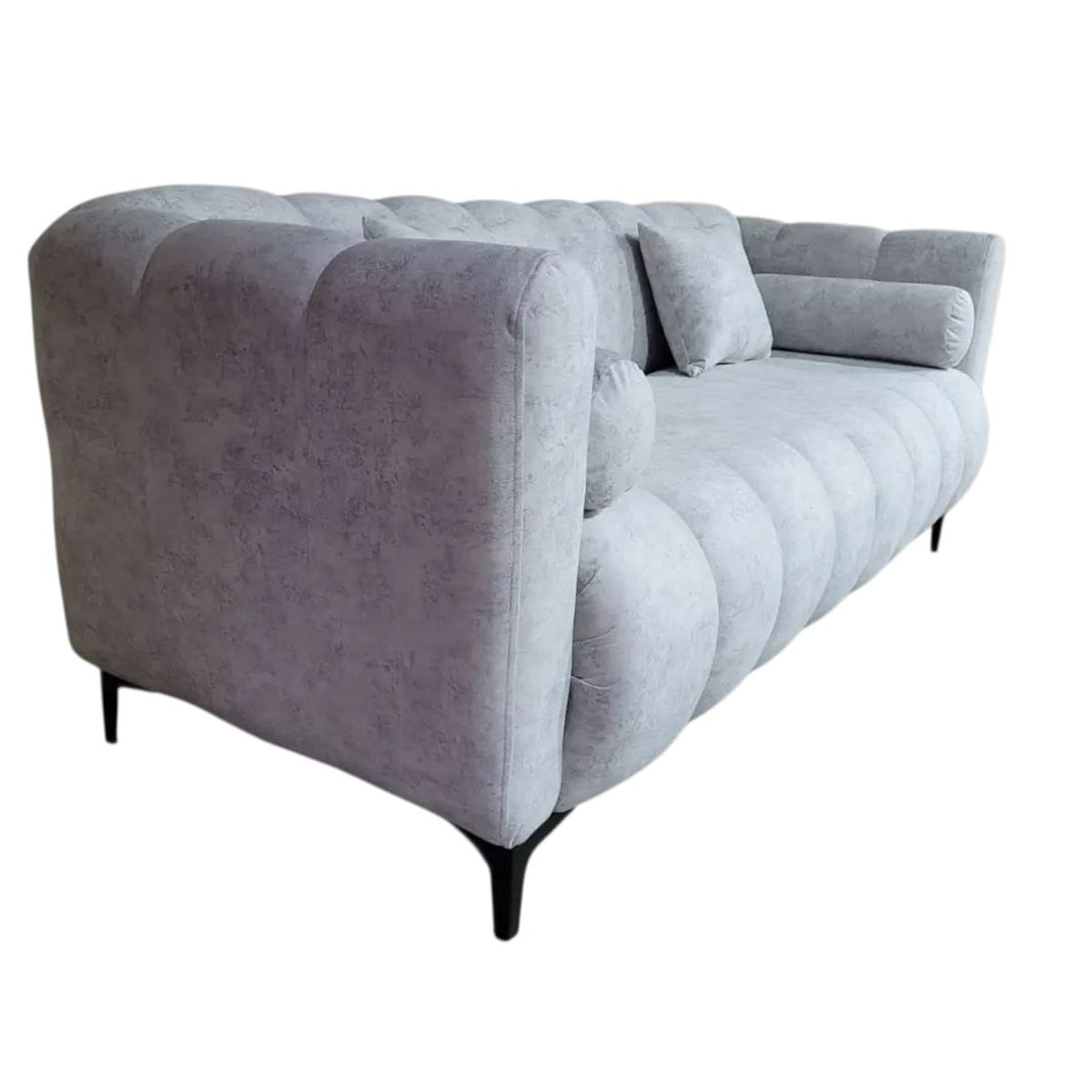 GENERICO - Sofa Martins 20 / 2 mts, Felpa Gris plata jaspeado