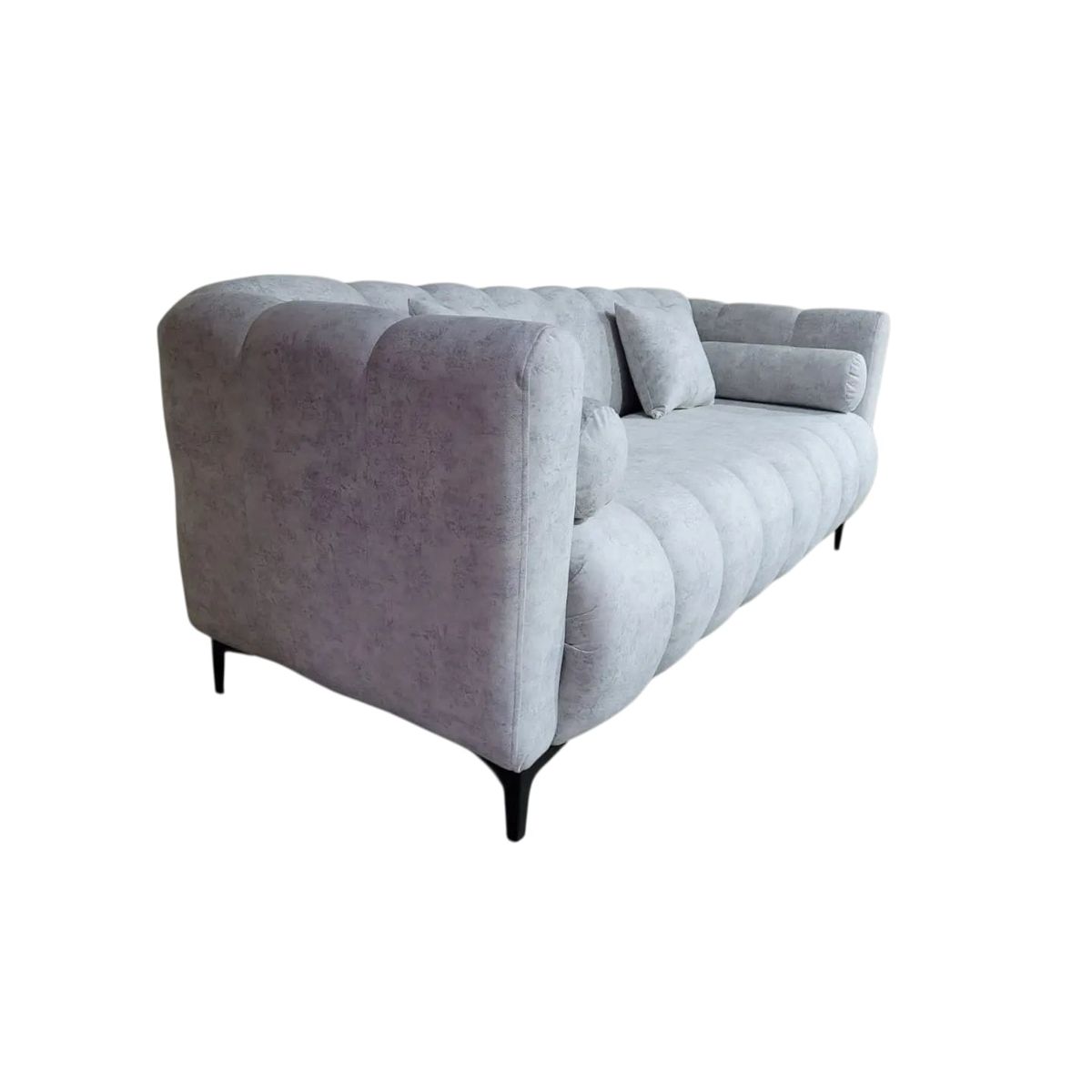 GENERICO - Sofa Martins 20 / 2 mts, Felpa Gris plata jaspeado