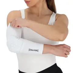 SPALDING - Manga de Compresión Panal Deportiva Blanco