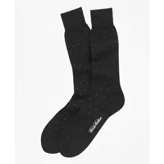 BROOKS BROTHERS - Calcetines Hombre Merino Wool Big Dot Crew Negro