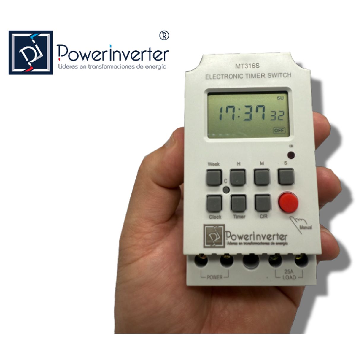 GENERICO - Timer Digital Programable 220vac25a 1s - Alta Calidad - Timbre