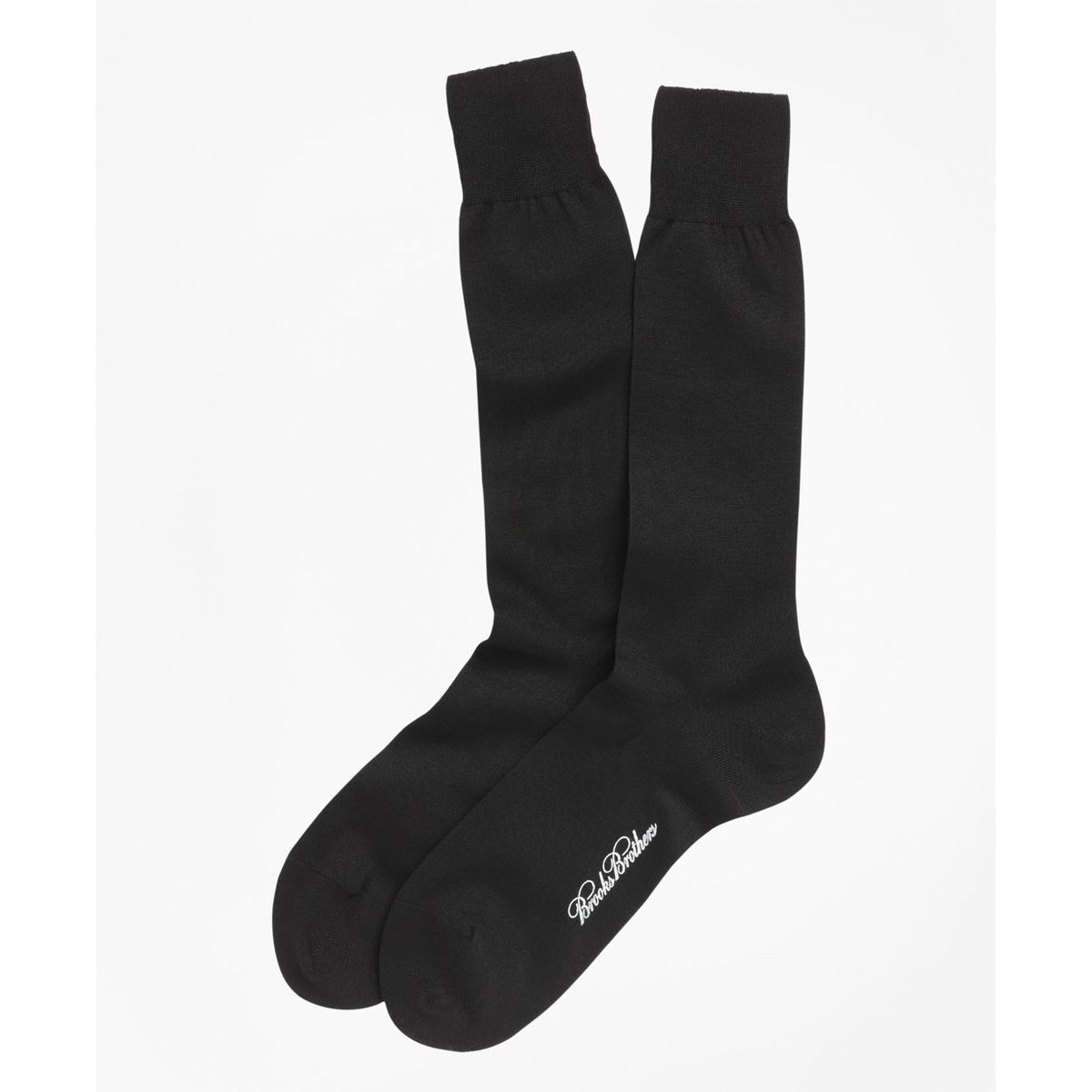 BROOKS BROTHERS - Calcetines Hombre Egyptian Cotton Jersey Knit Crew Negro