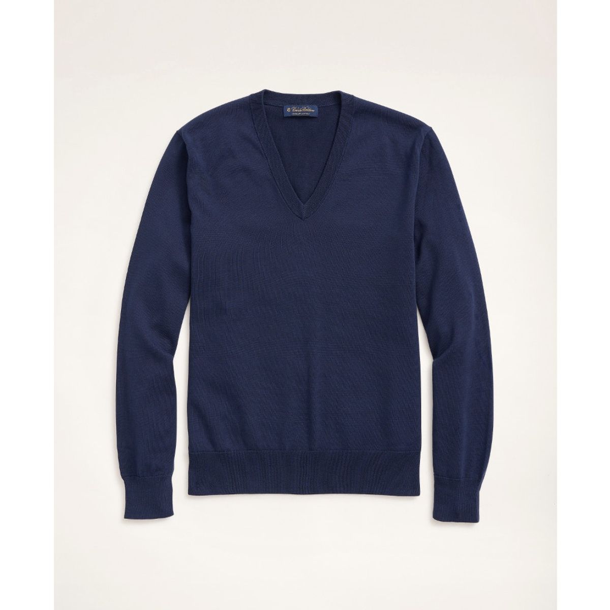 BROOKS BROTHERS - Sweater Hombre Supima Cotton V-Neck Sweater Azul