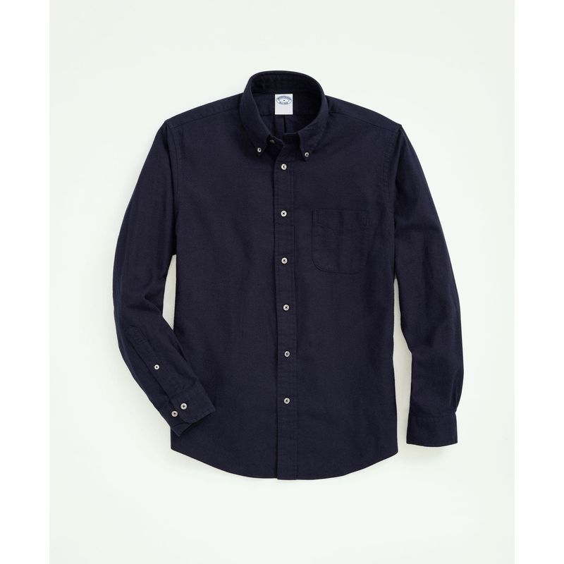 BROOKS BROTHERS - Camisa Hombre Flannel Solid Regular Sportswear Azul