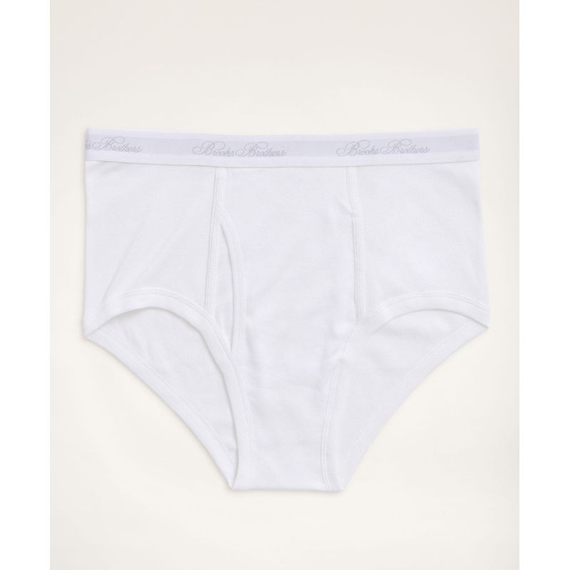BROOKS BROTHERS - Ropa Interior Hombre Supima Cotton Briefs-3 Pack Blanco