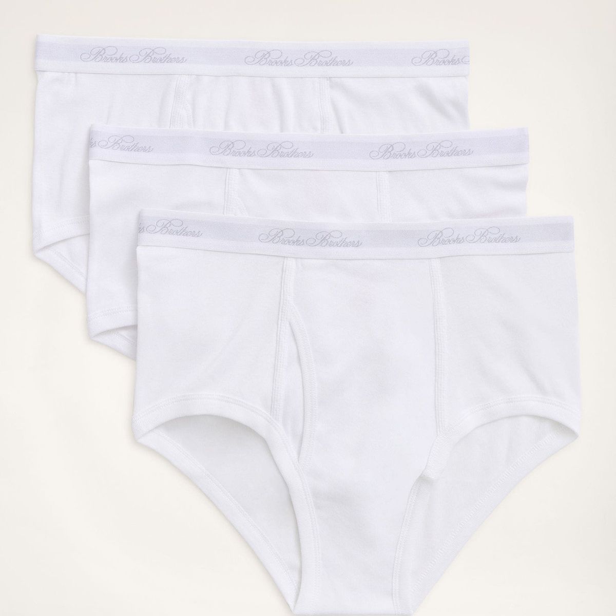 BROOKS BROTHERS - Ropa Interior Hombre Supima Cotton Briefs-3 Pack Blanco