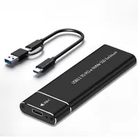 Carcasa Cofre Disco Ssd M.2 Dual NVME Dual USB 3.0 / USB-C Aluminio