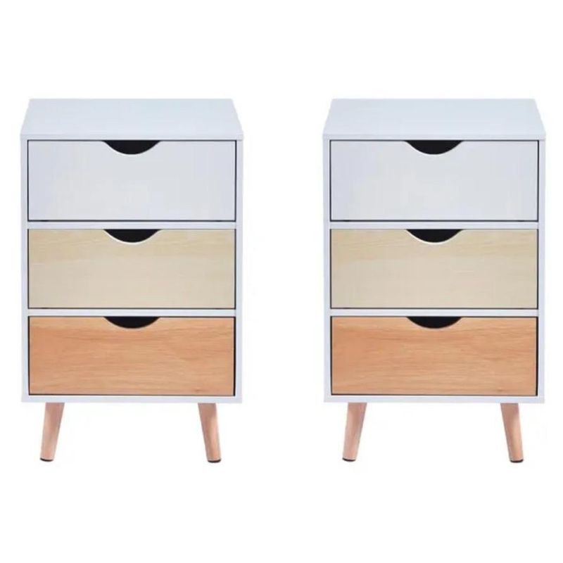 HABITA2 CHILE - Pack 2 Velador Eames 3 niveles - Mesa de Noche