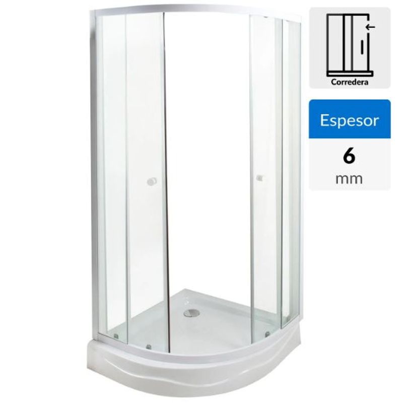 GENERICO - Cabina de ducha Sensi Dacqua 80x80x200 Cm Blanca