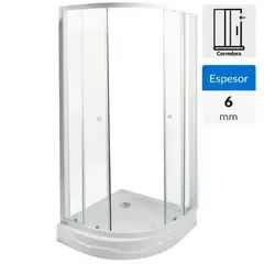 GENERICO - Cabina de ducha Sensi Dacqua 80x80x200 Cm Blanca