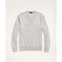 Sweater Hombre Supima Cotton V-Neck Sweater Gris