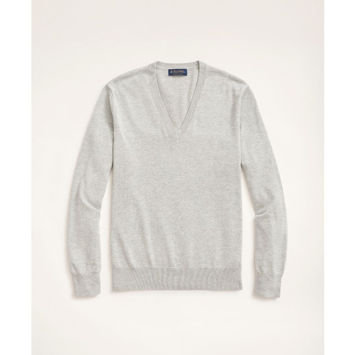 BROOKS BROTHERS - Sweater Hombre Supima Cotton V-Neck Sweater Gris