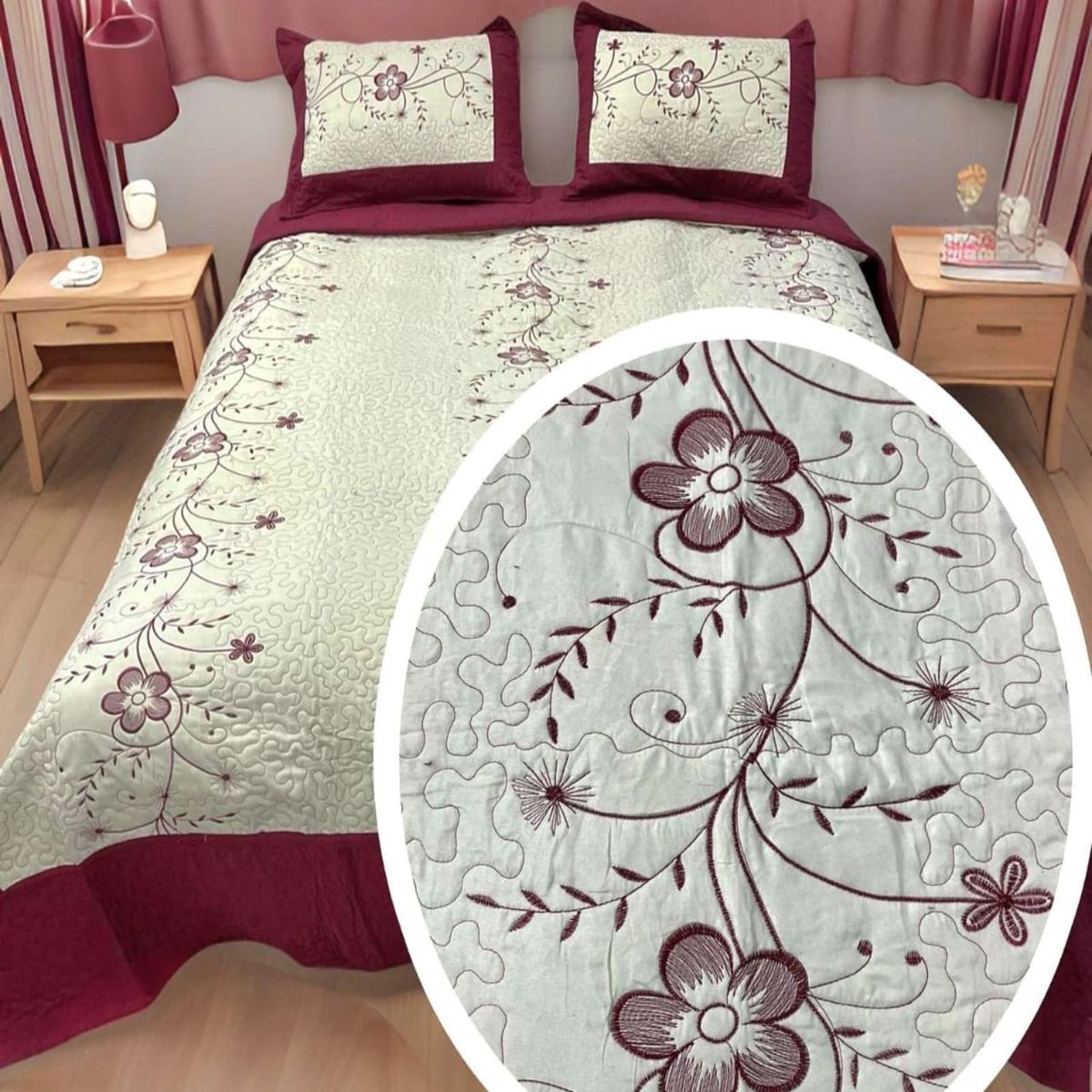 GENERICO - CUBRECAMA KING - SUPER KING BORDADO