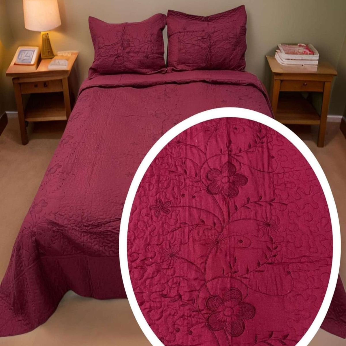 GENERICO - CUBRECAMA KING - SUPER KING BORDADO