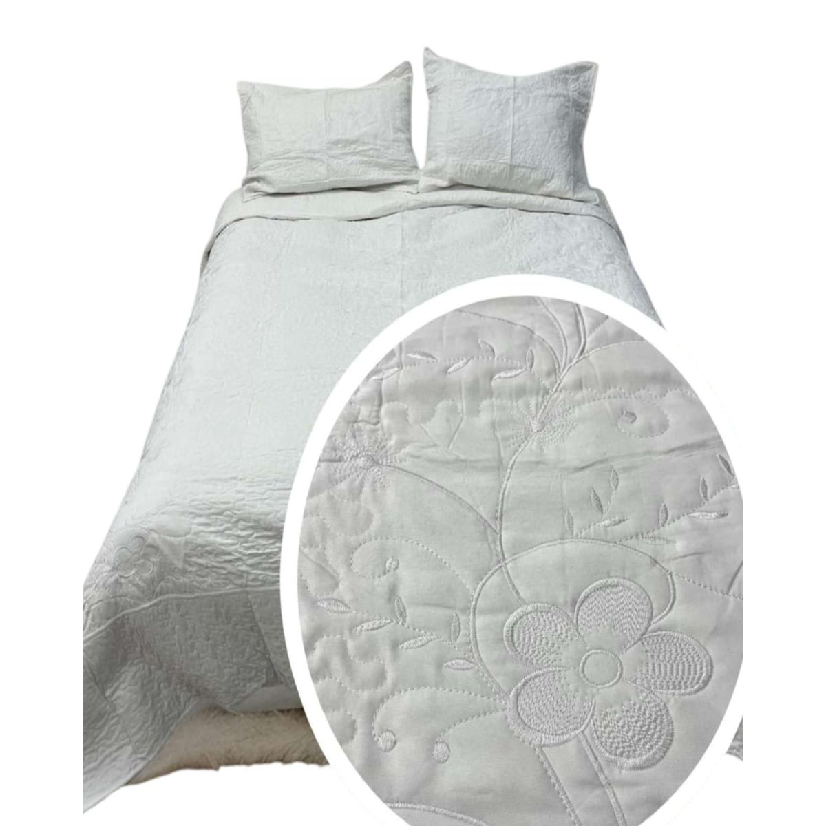 GENERICO - CUBRECAMA KING - SUPER KING BORDADO