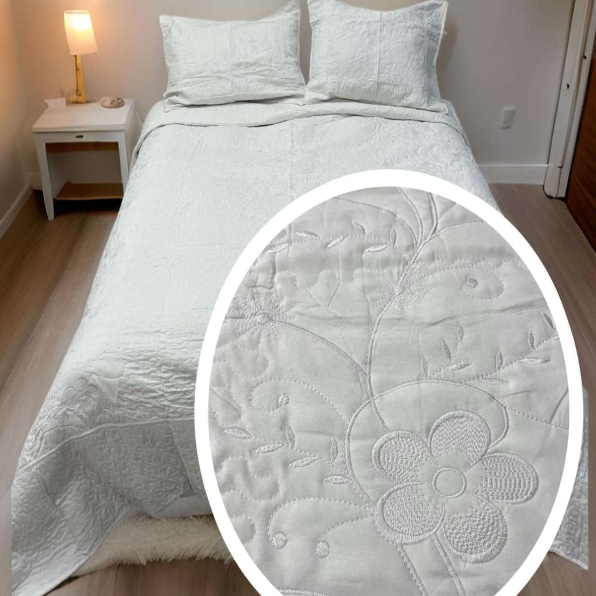 GENERICO - CUBRECAMA KING - SUPER KING BORDADO