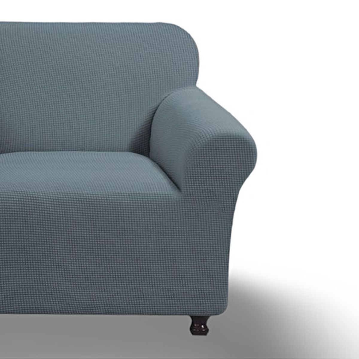 GENERICO - FUNDA PARA SOFA CUADRILLE DE 1 CUERPO GRIS
