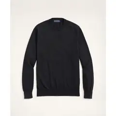 BROOKS BROTHERS - Sweater Hombre Supima Cotton Crewneck Sweater Negro