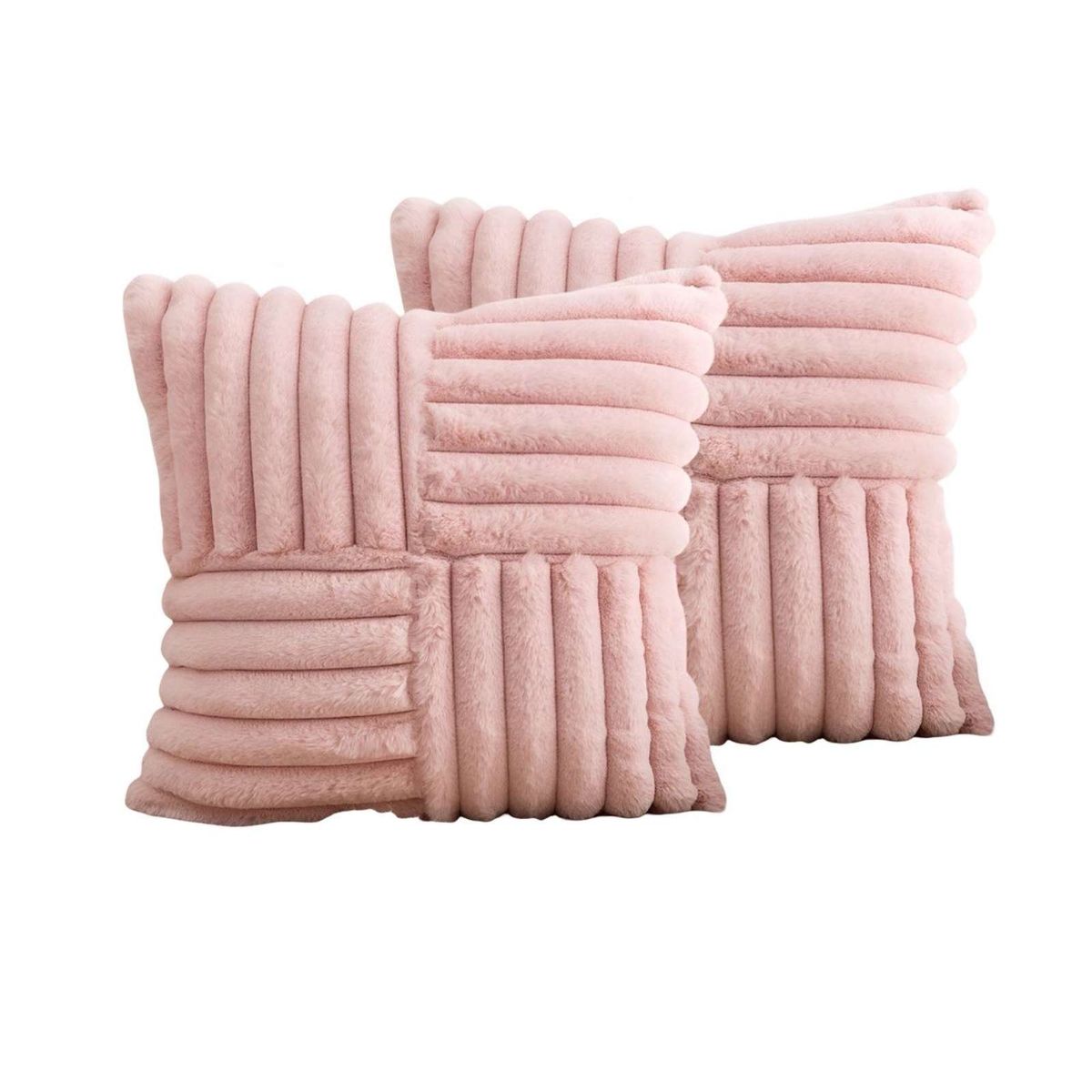 GENERICO - PACK DE 2 FUNDAS PELUDA EMPALMADA ROSA